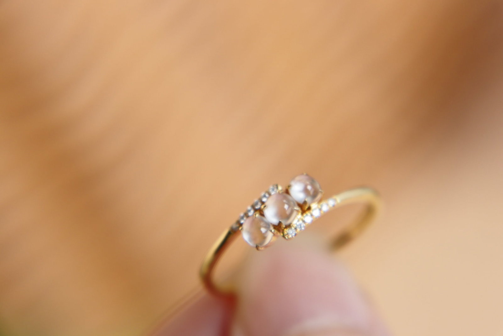 18K Gold Ring with Natural High Ice Jadeite and South African Diamonds - 10