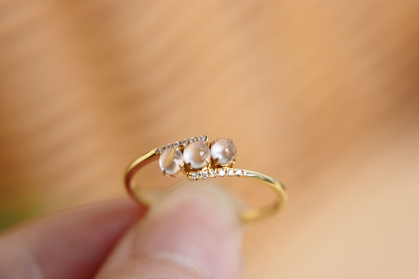 18K Gold Ring with Natural High Ice Jadeite and South African Diamonds - 2