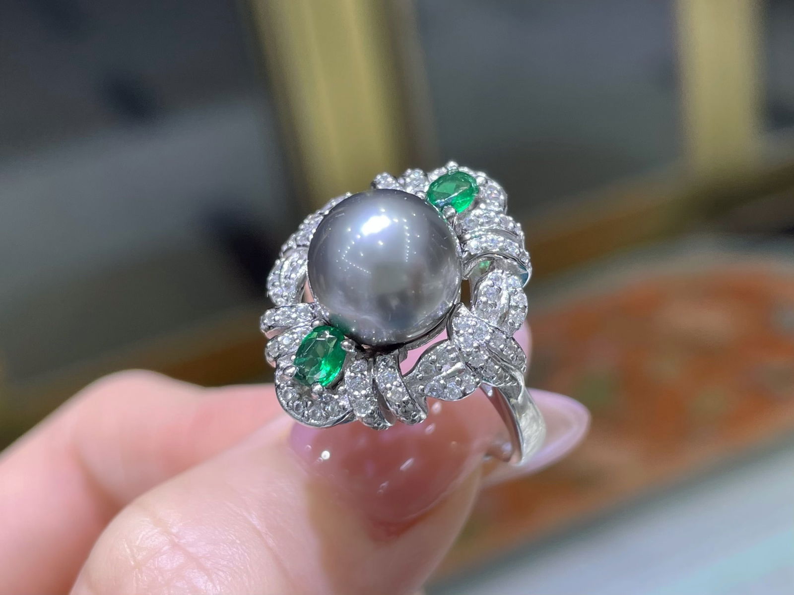 Tahitian Black Pearl Ring - 3