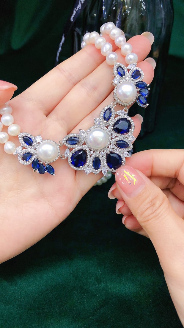 Natural White Pearl Double-layer Neck Chain Necklace - 5