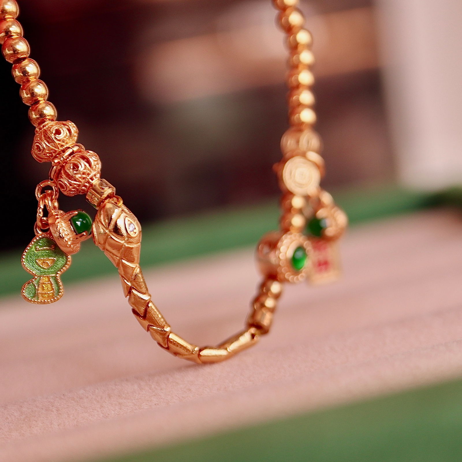 Natural Jade Bracelet S925 Sterling Silver - 5