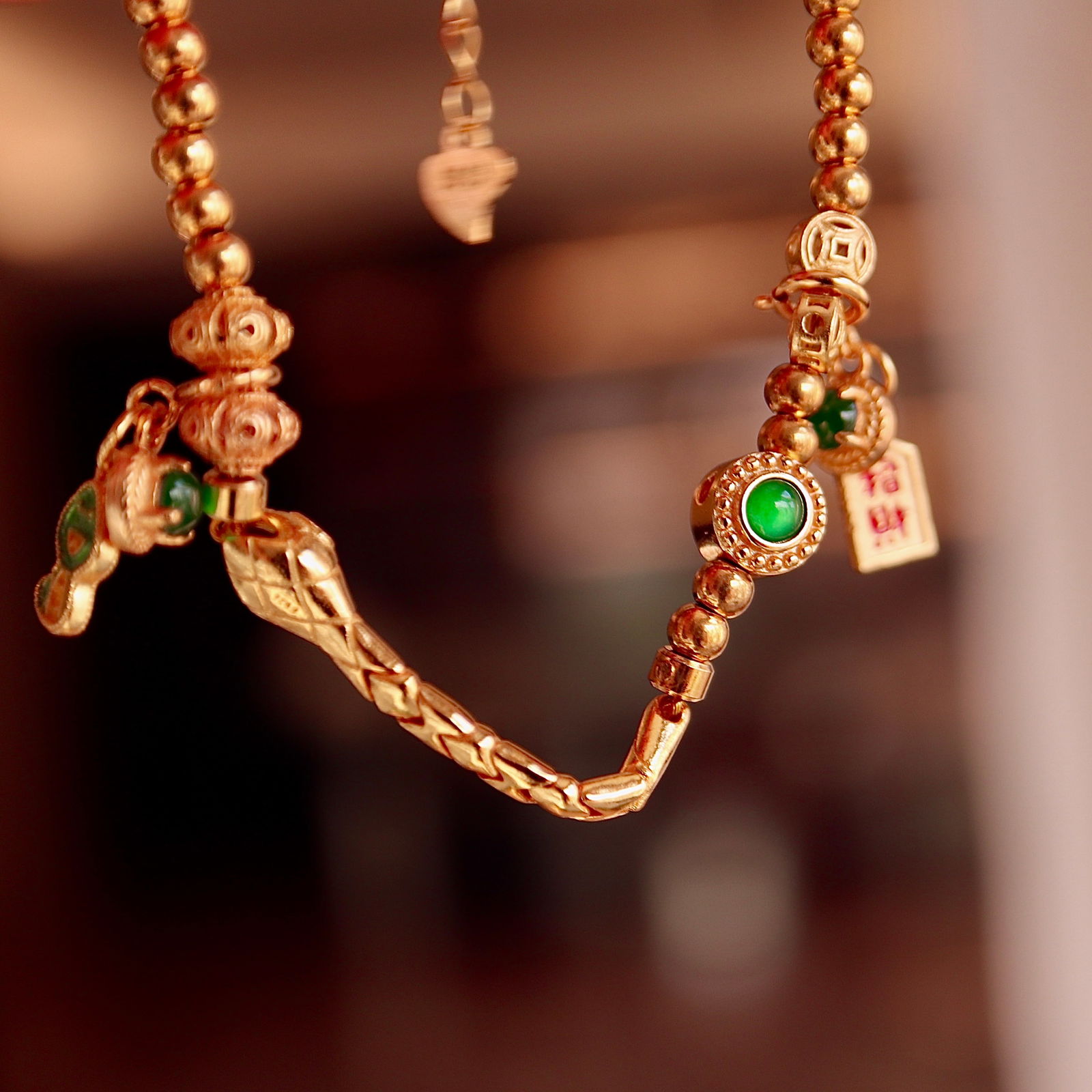 Natural Jade Bracelet S925 Sterling Silver - 6