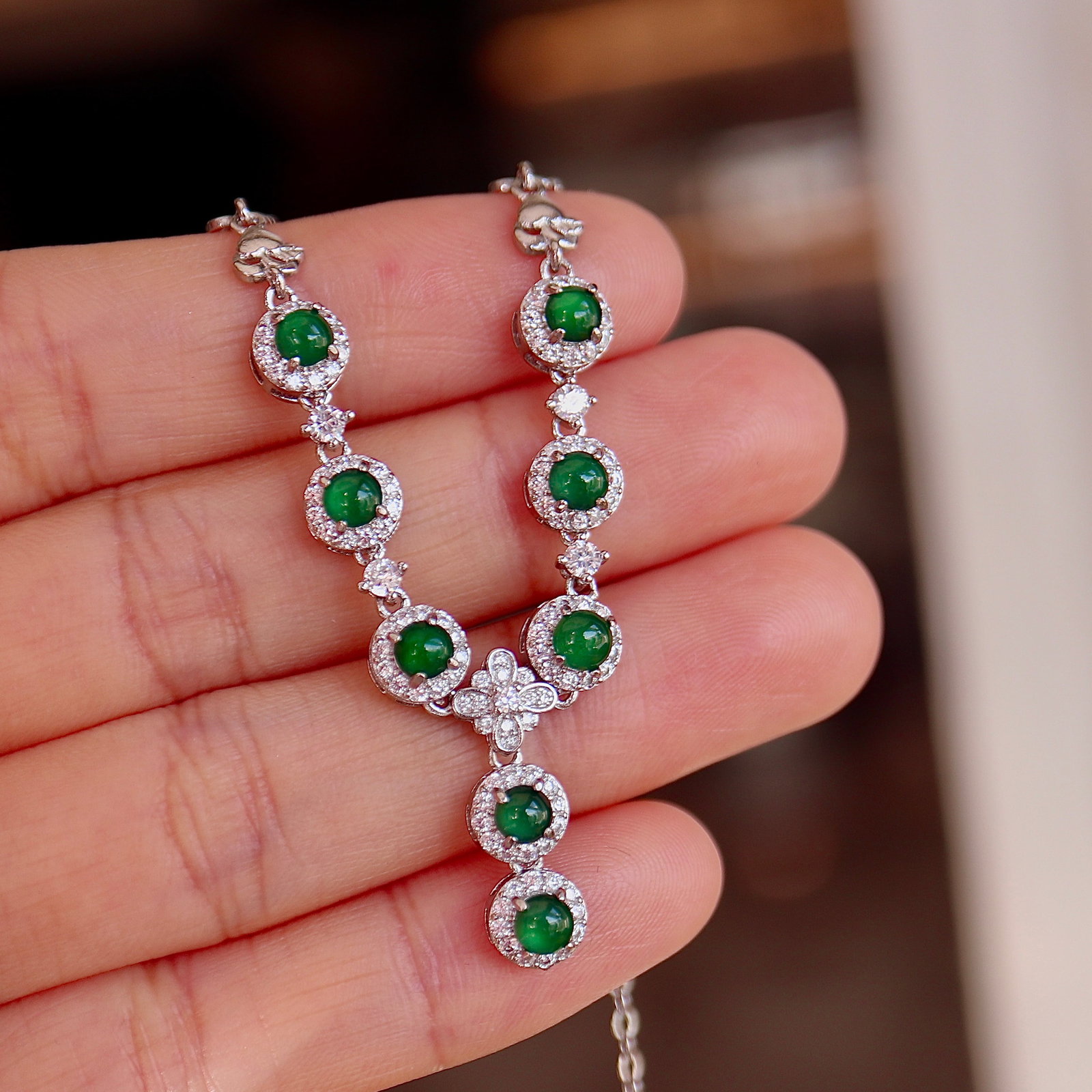 Natural Jade Necklace (1 of 9)