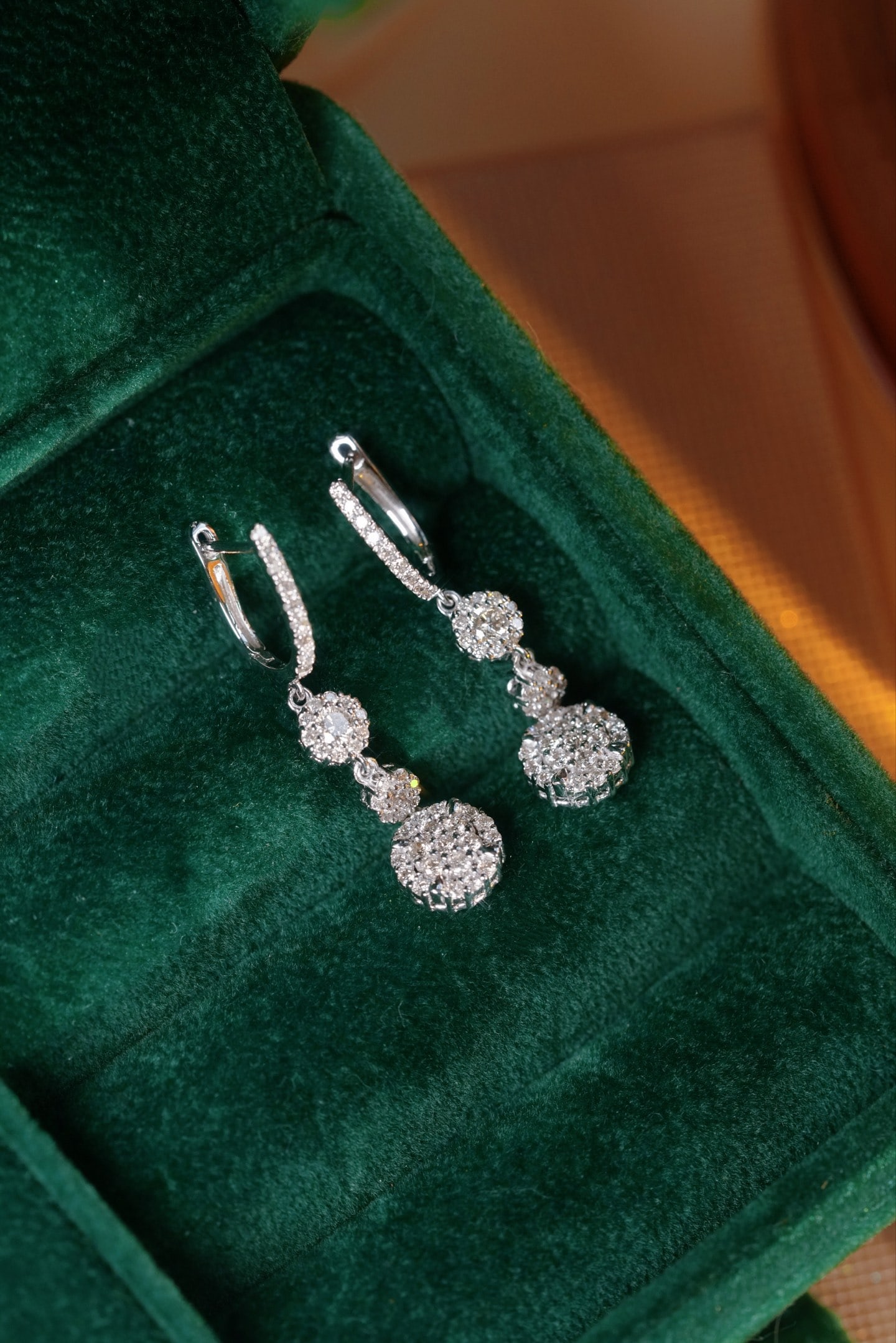 PT850 Diamond Long Earrings - 8