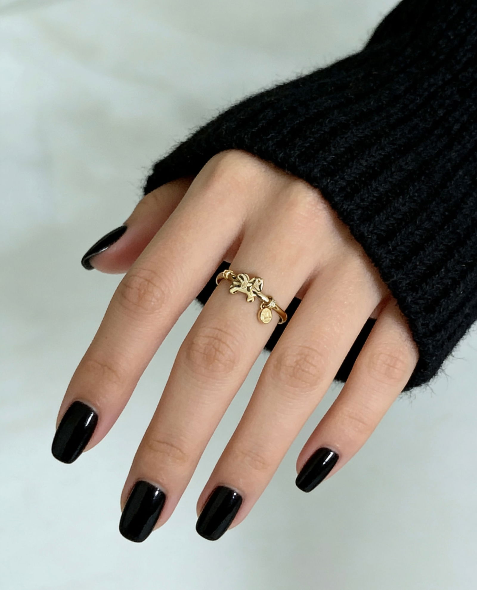 18k Diamond Pony Ring - 4