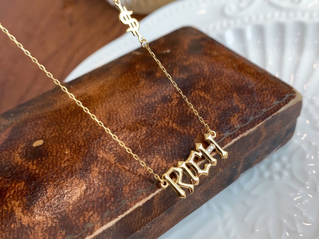 18K diamond-studded necklace - 2