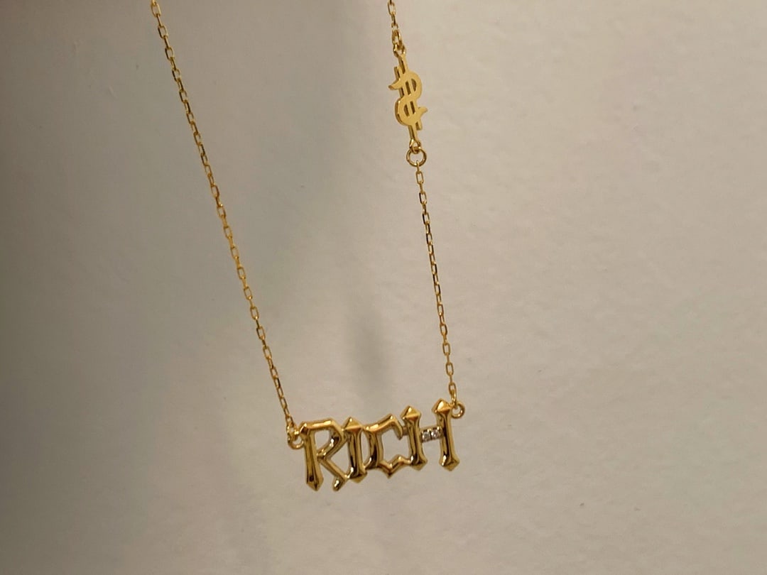 18K diamond-studded necklace - 3