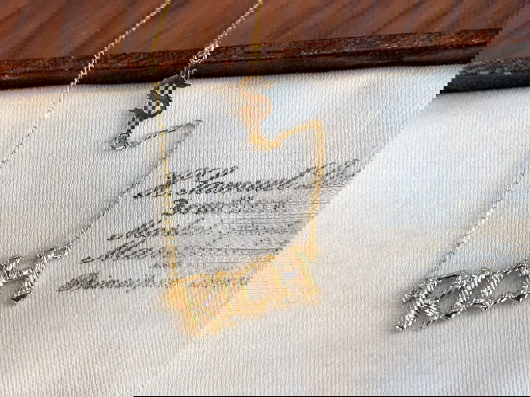 18K diamond-studded necklace - 5