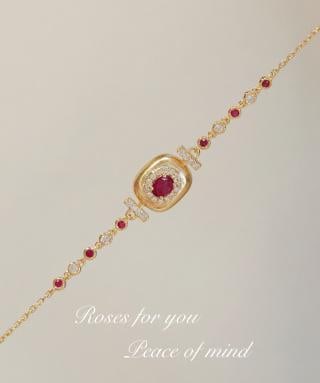 18k gold ruby and diamond bracelet - 3
