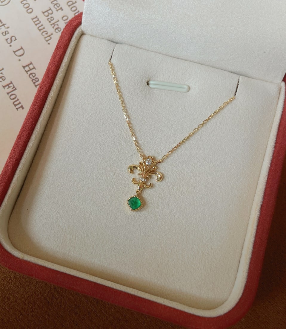 Iris emerald necklace and bracelet set - 4