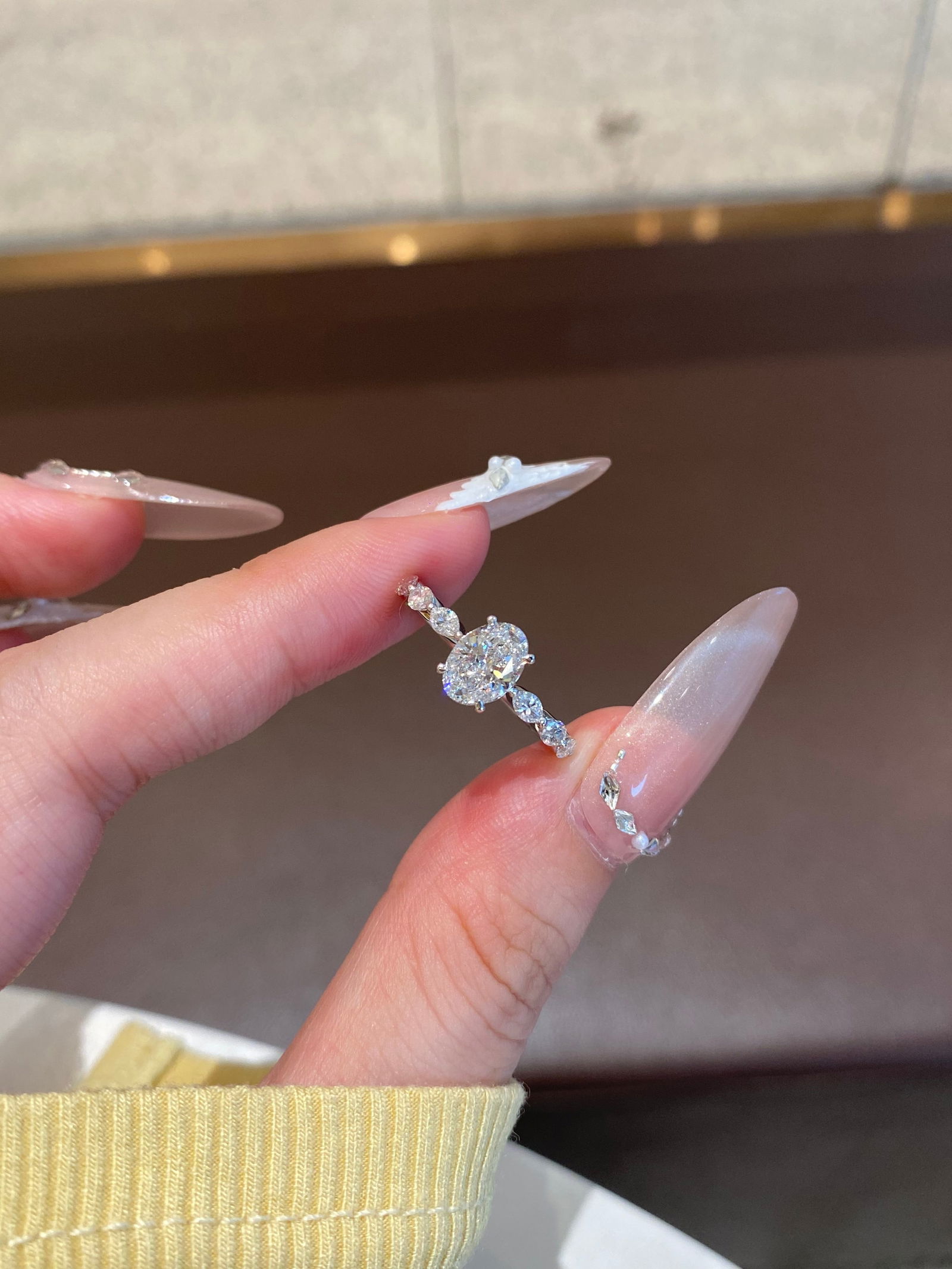 Pt950 Platinum Diamond Ring - 2