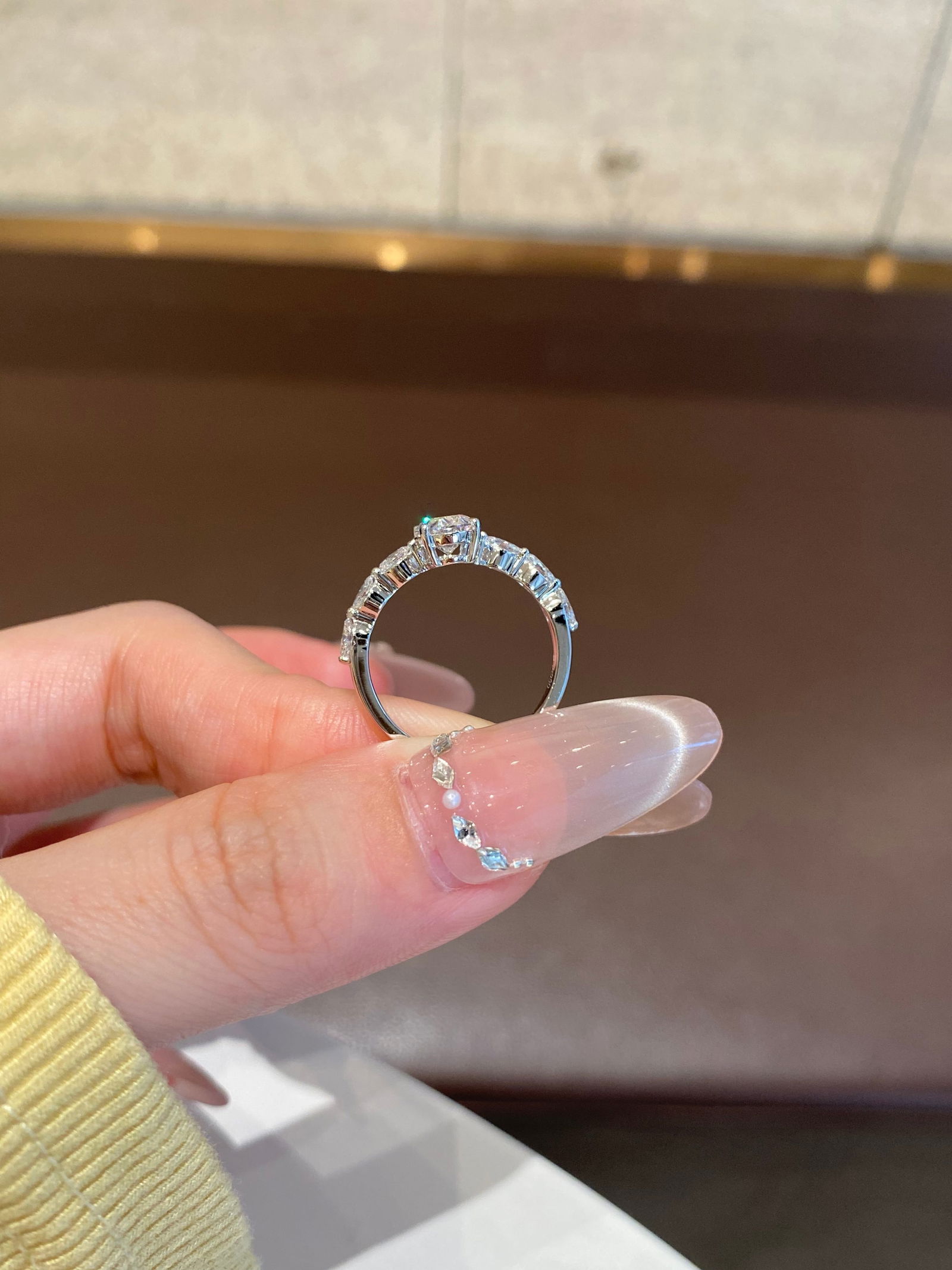 Pt950 Platinum Diamond Ring - 3