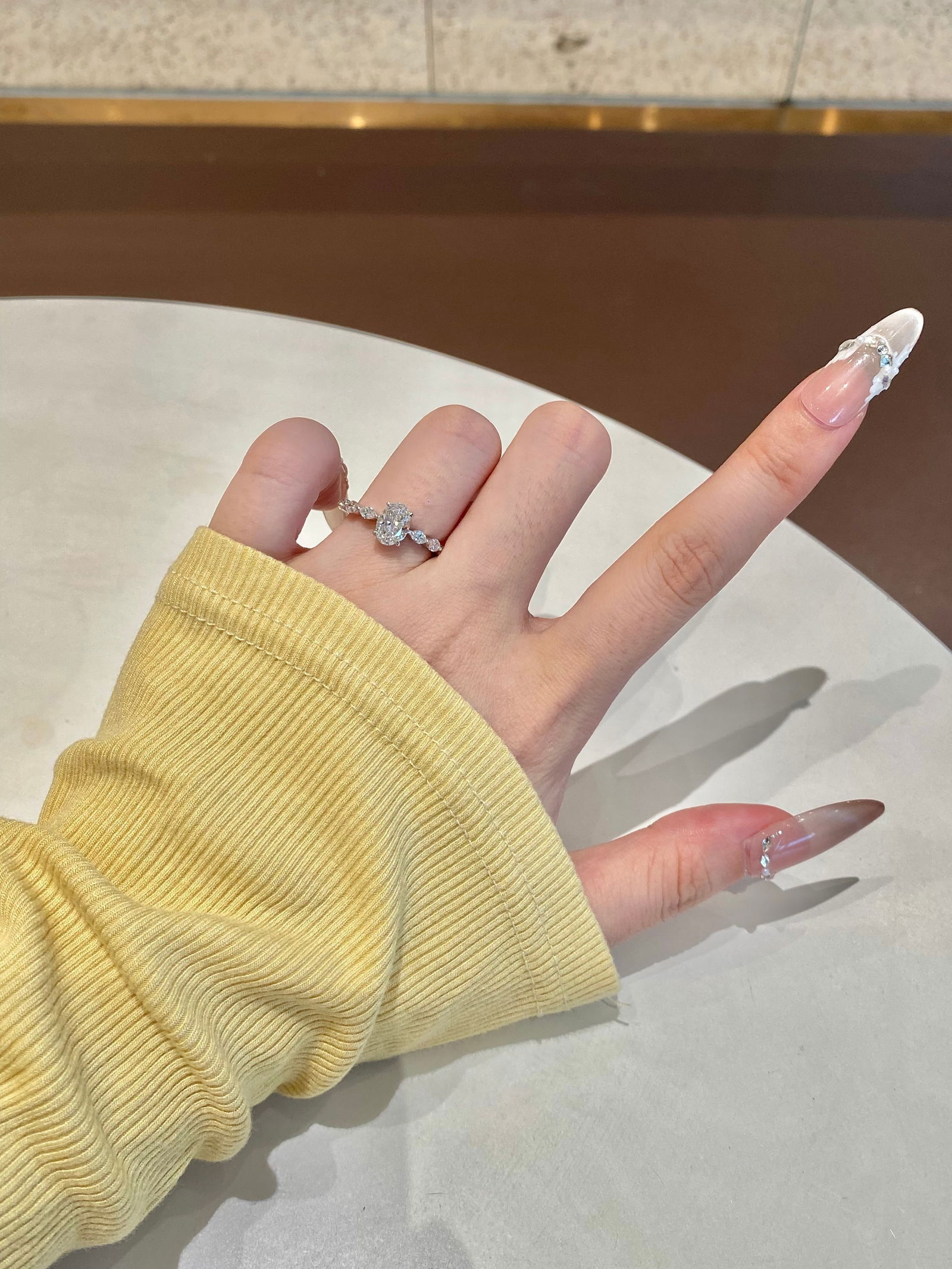 Pt950 Platinum Diamond Ring - 5