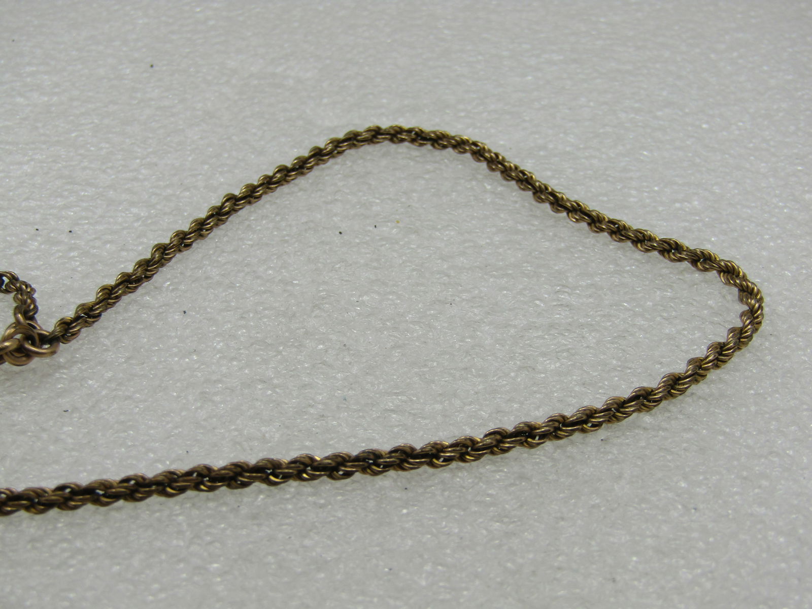 Early 10kt & G.F. Watch Chain with Bar & Swivel Signed F, 12.75" - 7