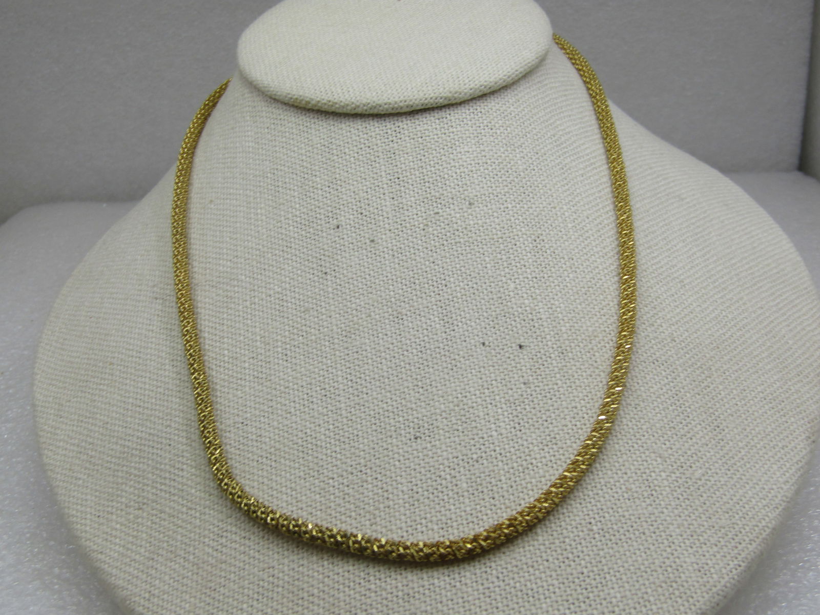 Vintage Gold over Sterling 3.5mm Round Link Necklace, 18" - 3