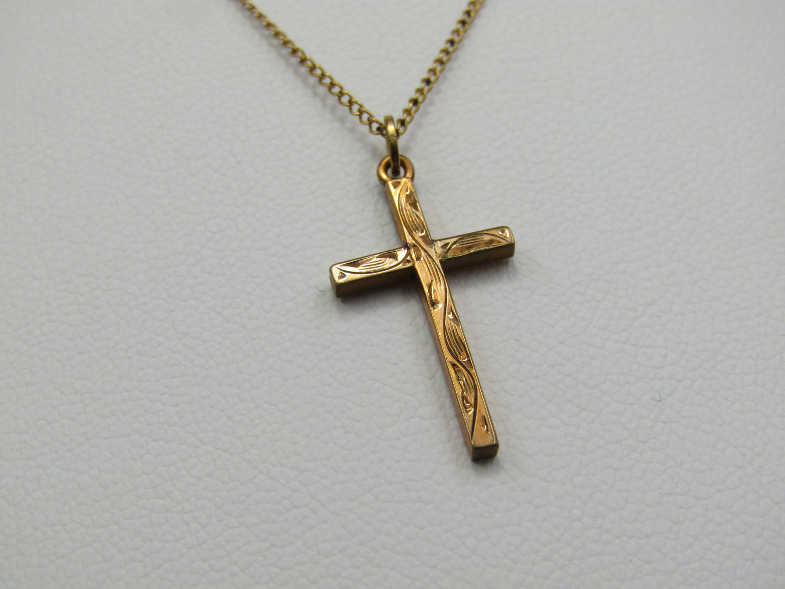 Vintage Youth 12kt G.F. Cross Necklace, Le Stage, 13" - 2