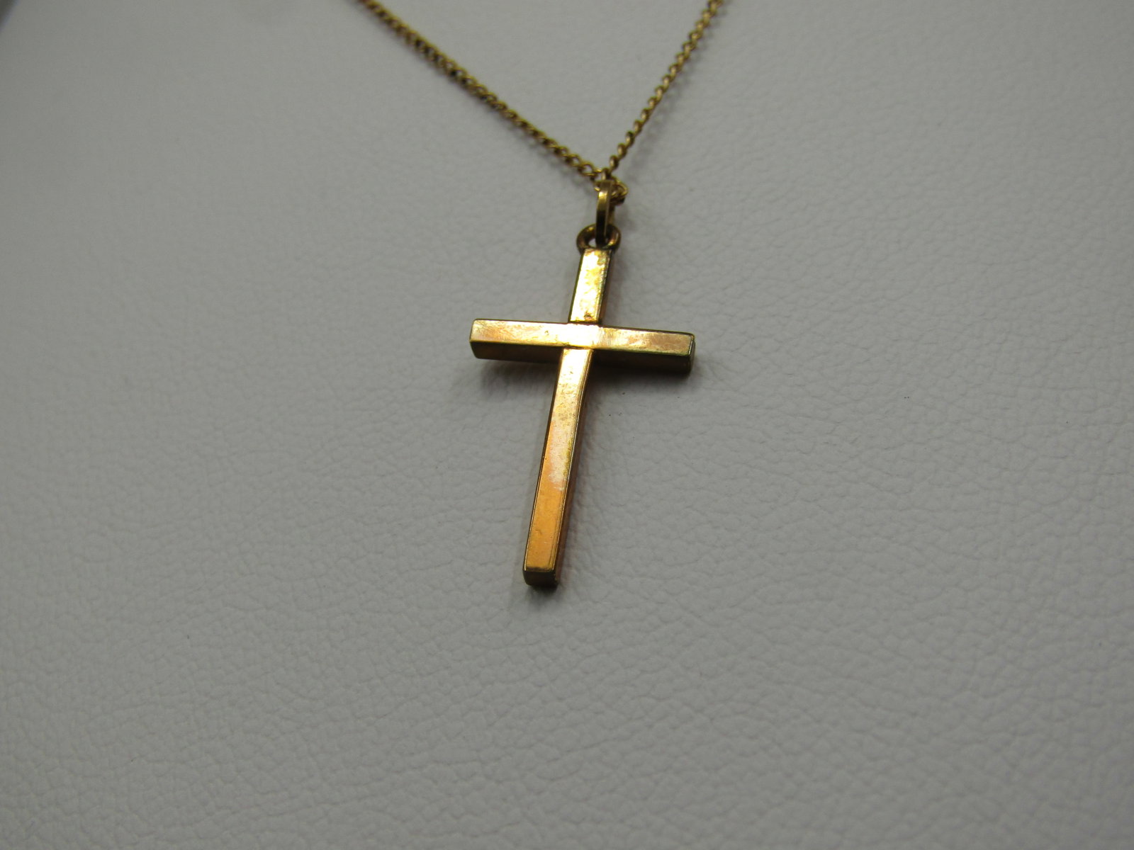 Vintage Youth 12kt G.F. Cross Necklace, Le Stage, 13" - 4