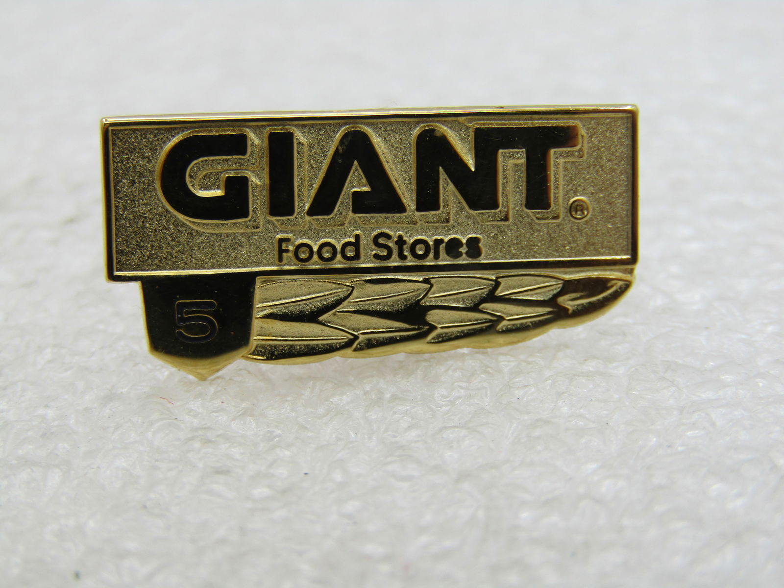 Vintage 10kt G.F. Giant 5 Yr. Anniversary Pin, Signed Tharpe - 5