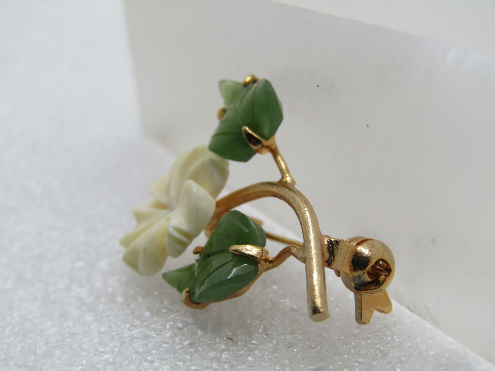 Vintage Carved Blossom & Leaves Brooch, 10kt G.F., 1960's-1970's - 2