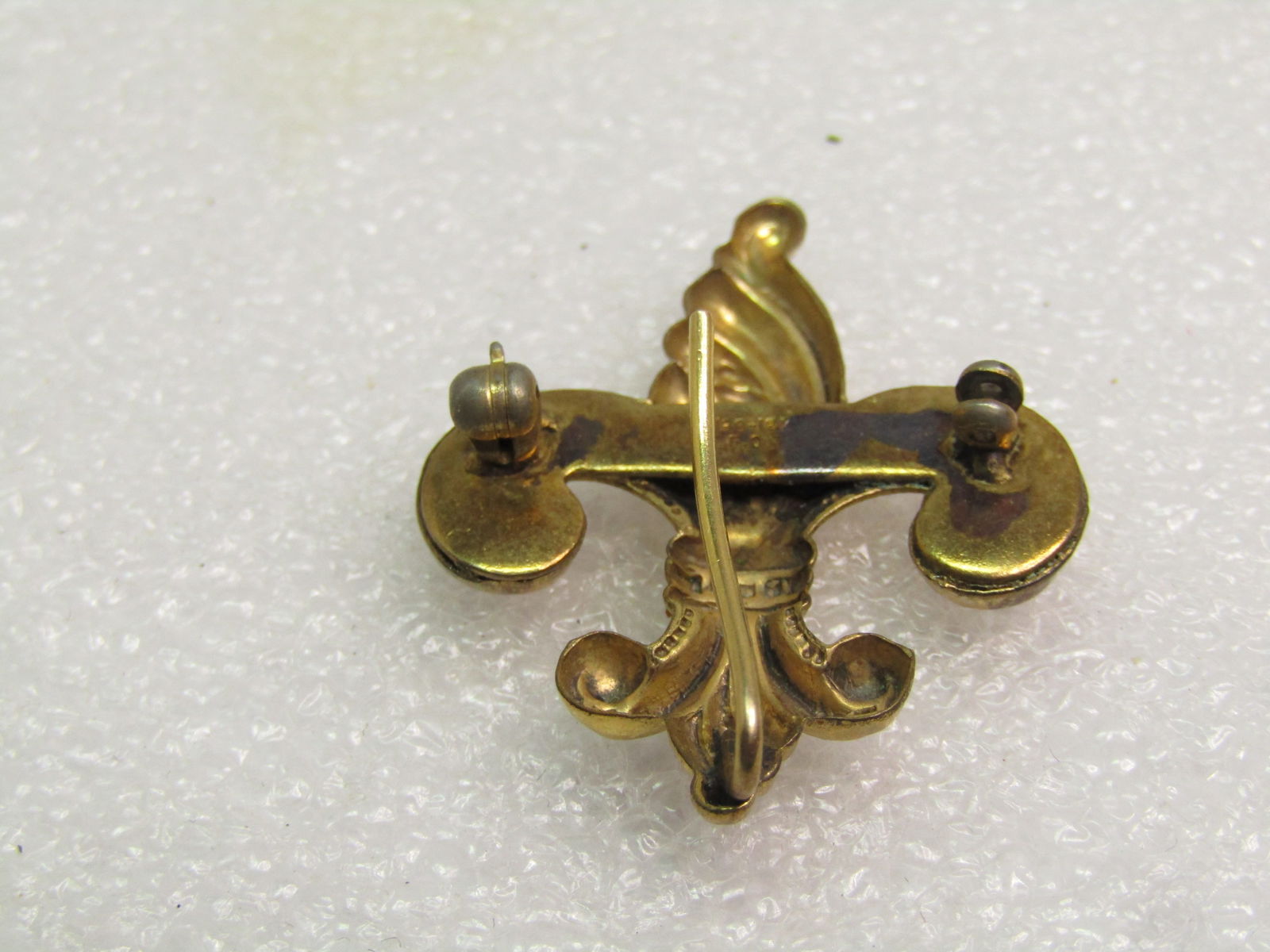 Vintage 12kt G.F. Watch Holding Brooch, Fleur-de-Lis, 1920's-1930's - 5