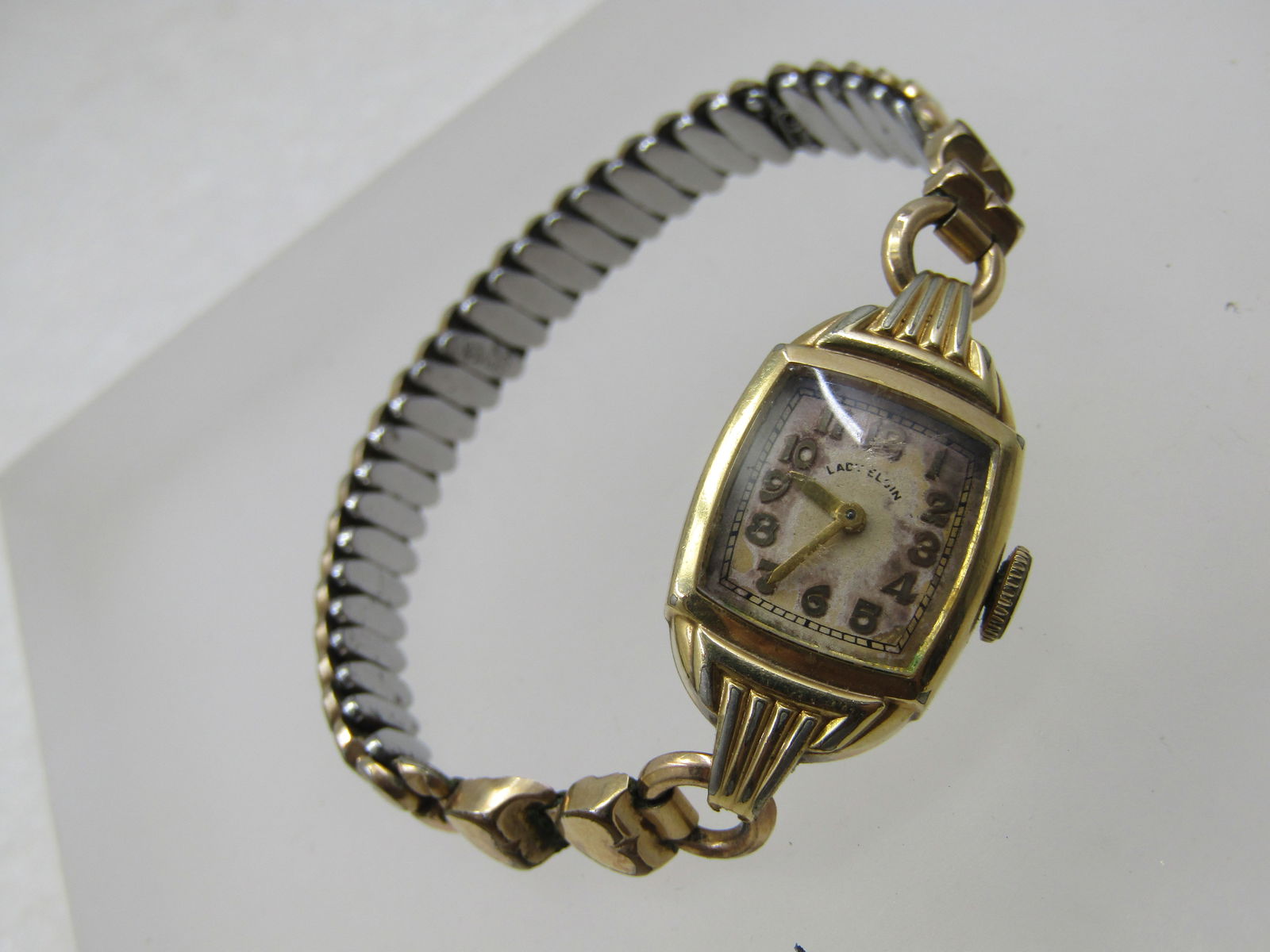 Vintage 14kt GF Lady Elgin Watch, Hearts on Band, Repair/Repurpose - 2