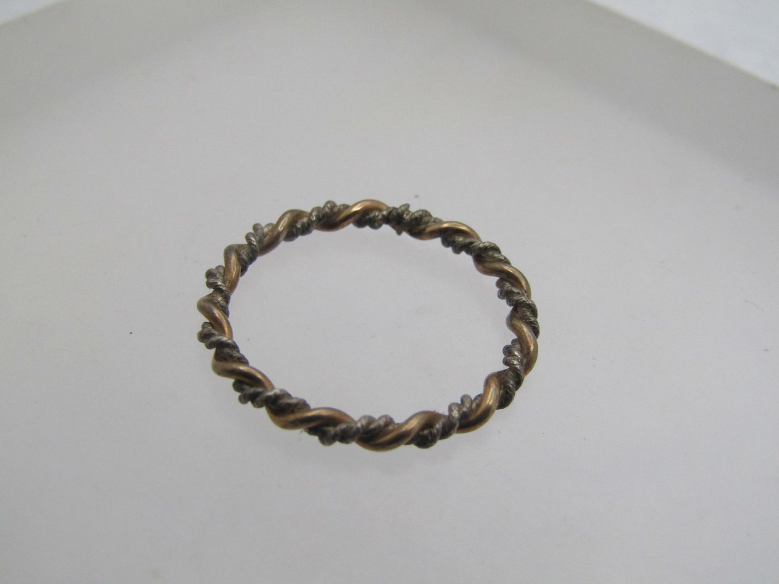 Vintage Sterling Gold Plated Twisted Ring, Sz. 7, 1960's-1970's - 4