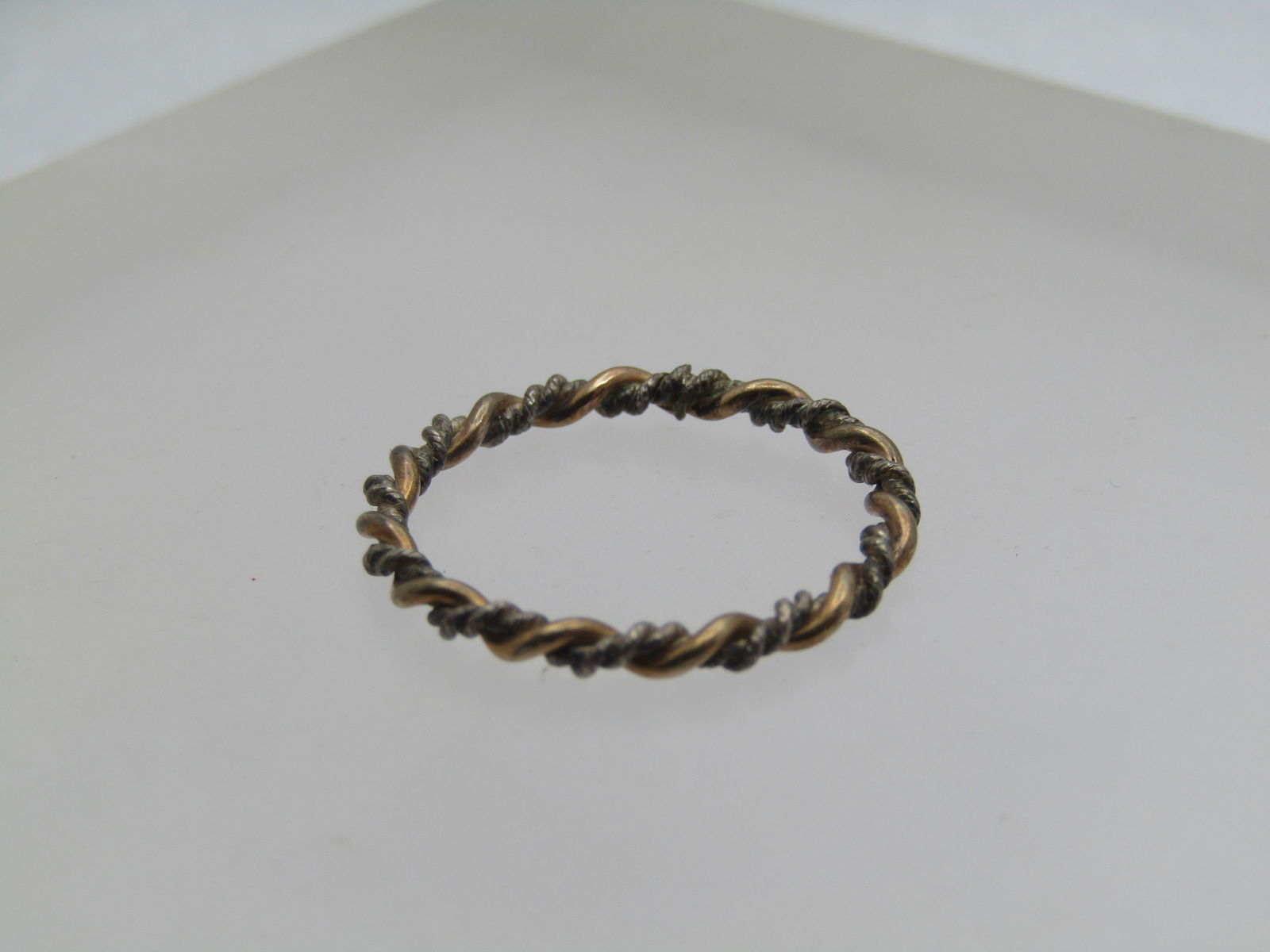 Vintage Sterling Gold Plated Twisted Ring, Sz. 7, 1960's-1970's - 5