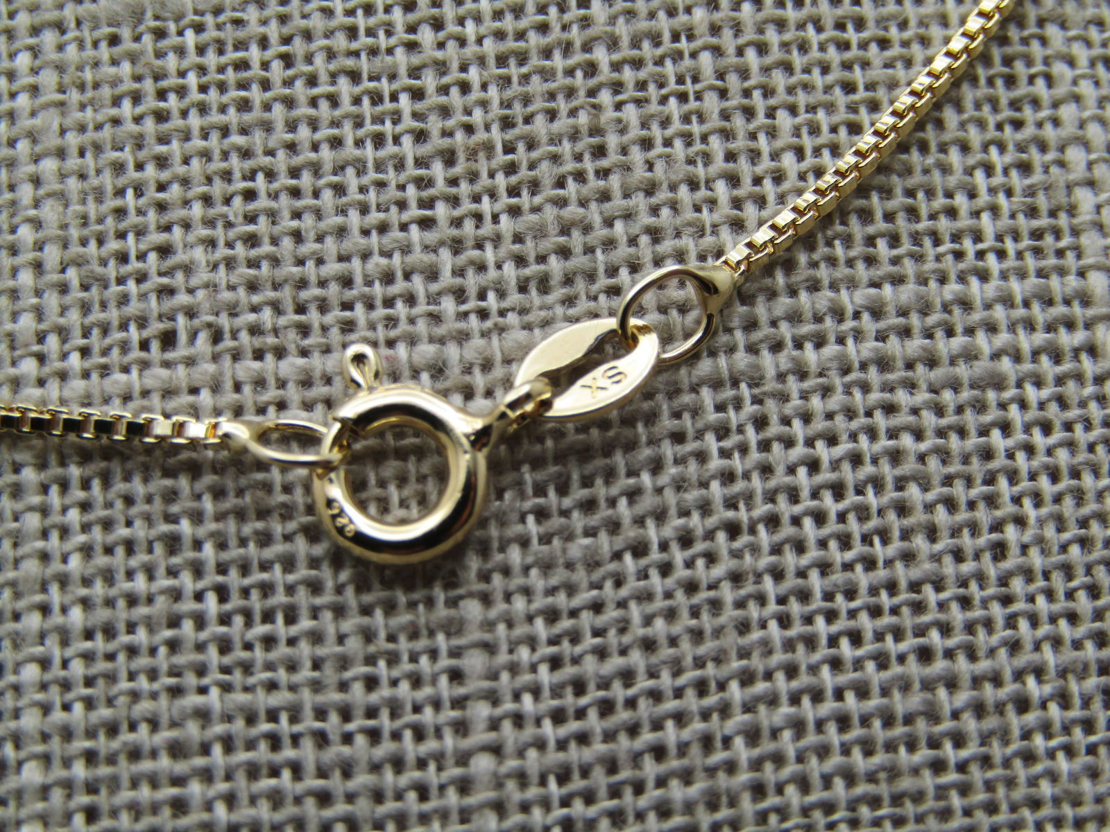 Sterling Vermeil Orange & Clear CZ Pendant, Technibond, Original Box, 18" - 5