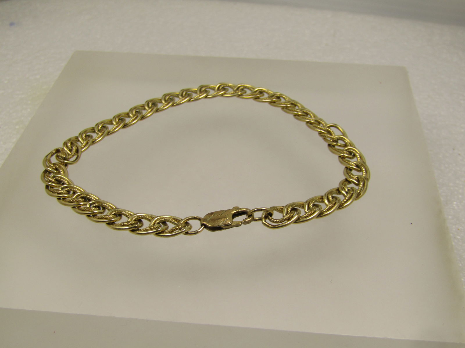 Vintage Gold Filled Double Link Bracelet, 7.25", 1980's - 2