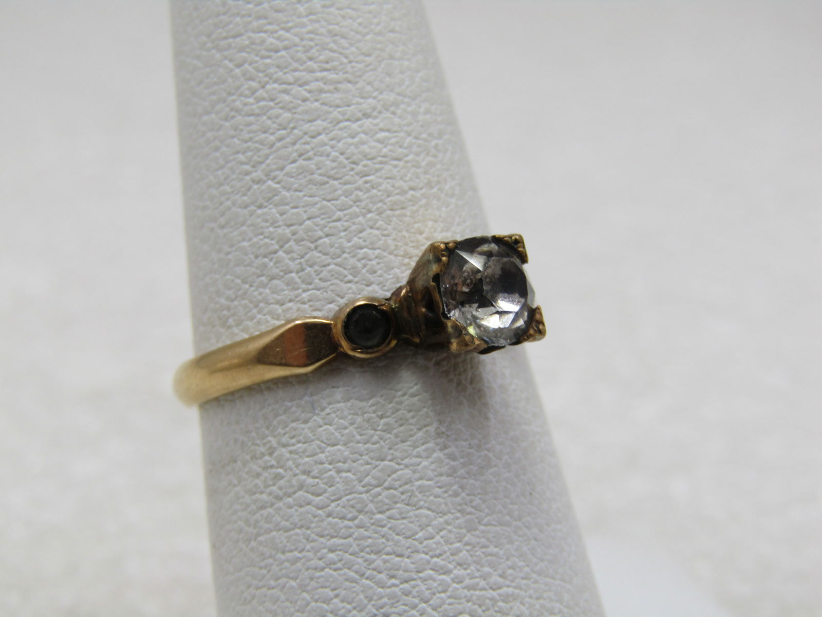 Vintage 14kt G.F. Paste Engagement Ring, Clark & Coombs, Sz. 7 - 2