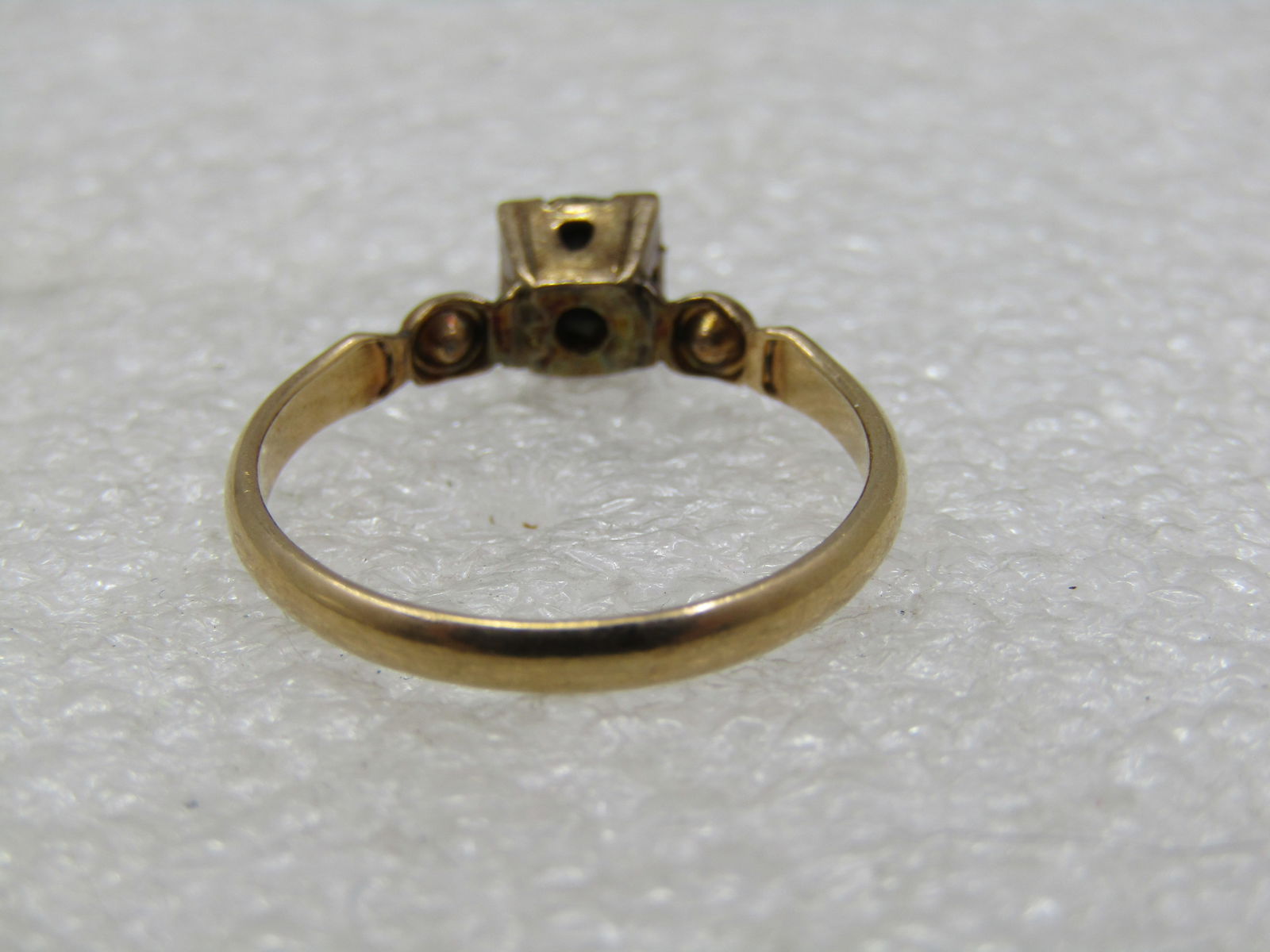 Vintage 14kt G.F. Paste Engagement Ring, Clark & Coombs, Sz. 7 - 6
