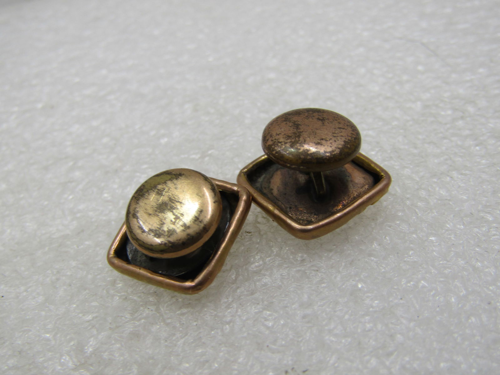 Vintage 12kt G.F. Victorian Tuxedo Studs/Cufflinks, Turquoise Stone, 1800's - 5