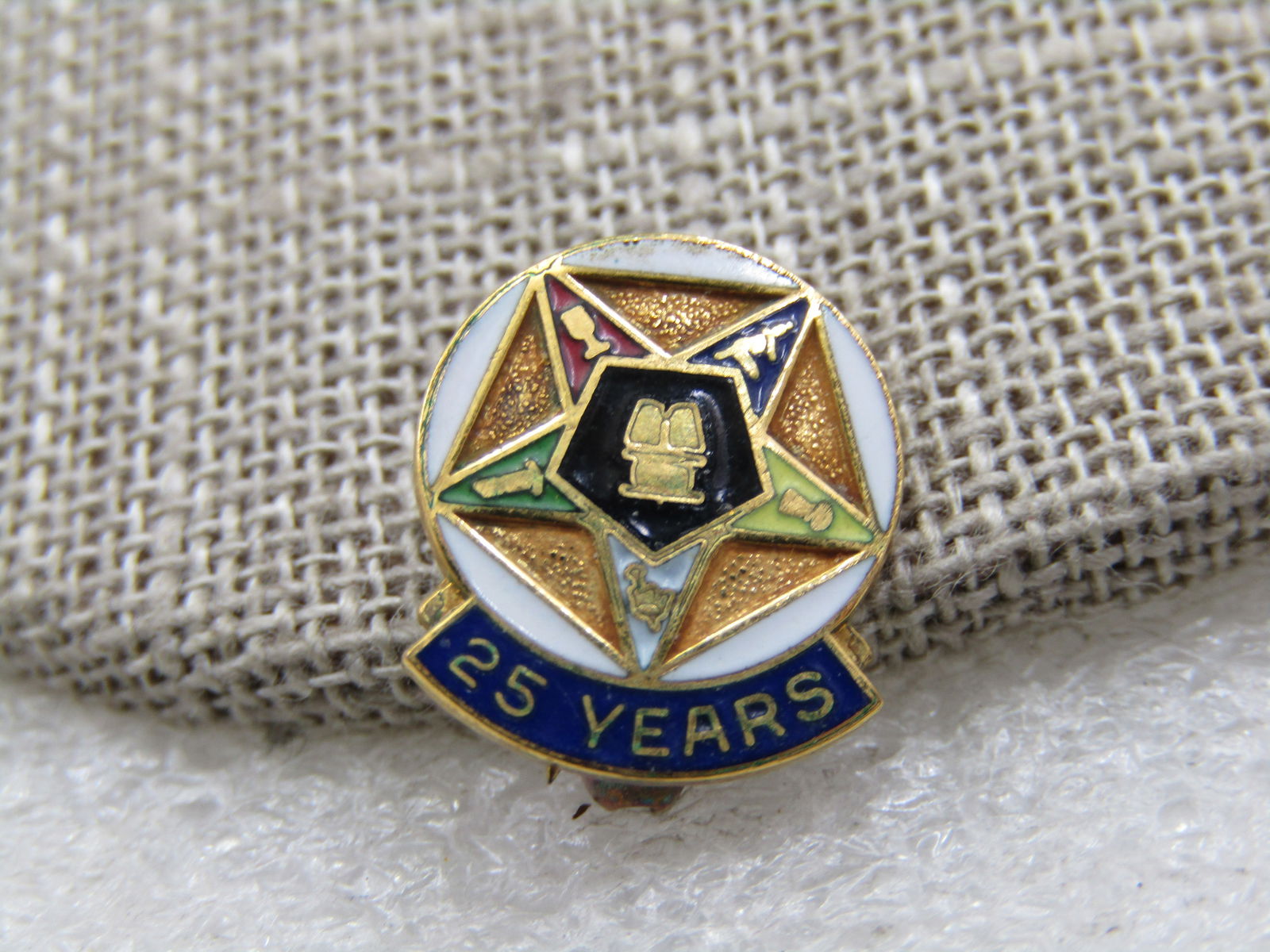 10kt G.F. Eastern Star Masonic 25 YR Service Pin - 2