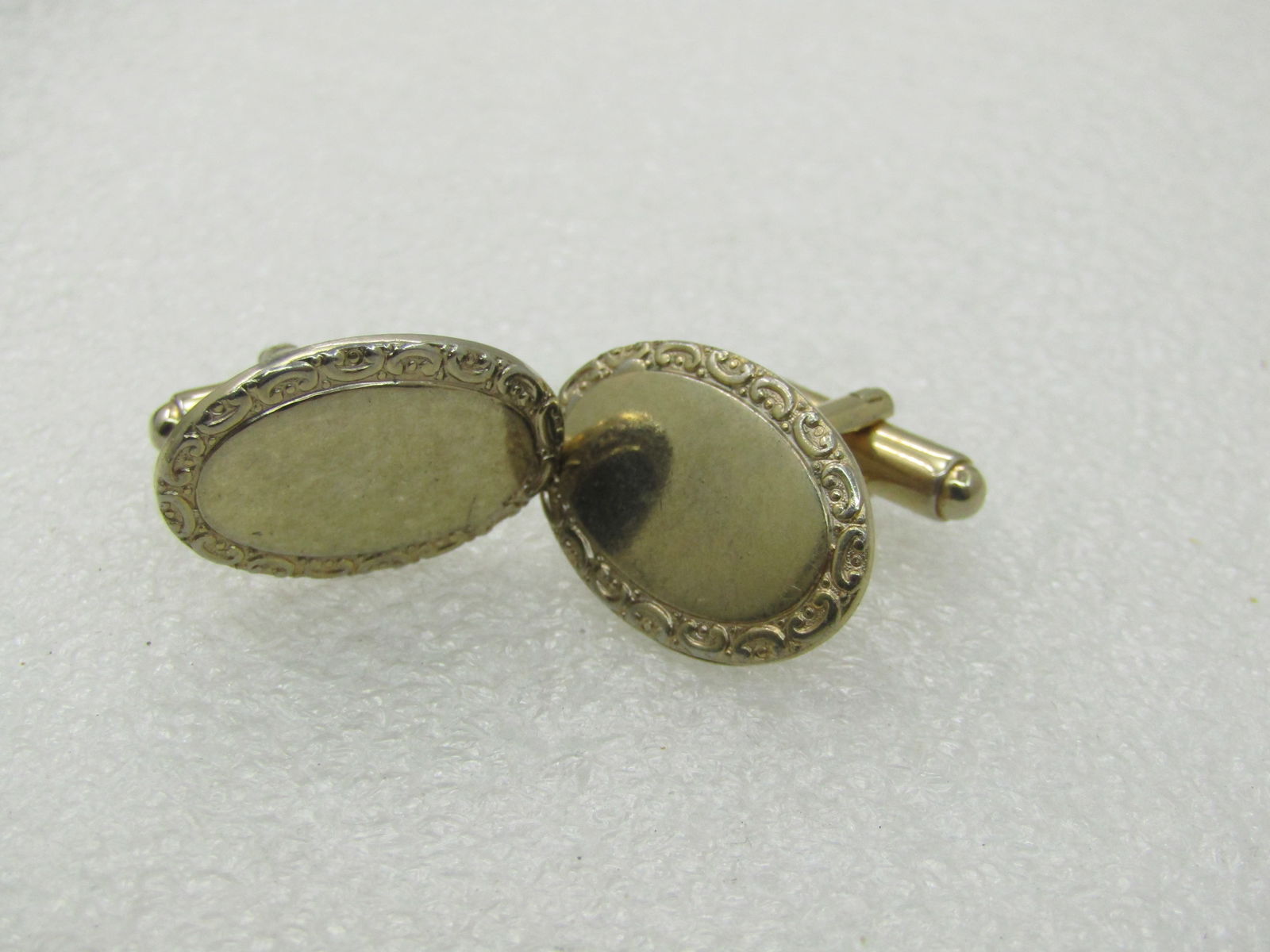 Vintage Engraveable Cuff Links, 12kt G.F., 7/8" Oval, 1930's-1940's - 6