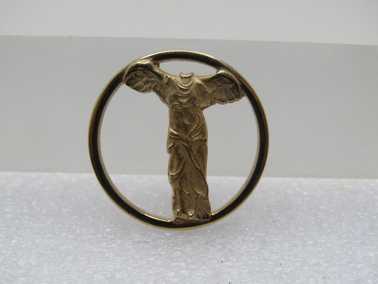 Vintage Nike Goddess Gold Tone Brooch, 1", 1970's-1980's (1 of 6)