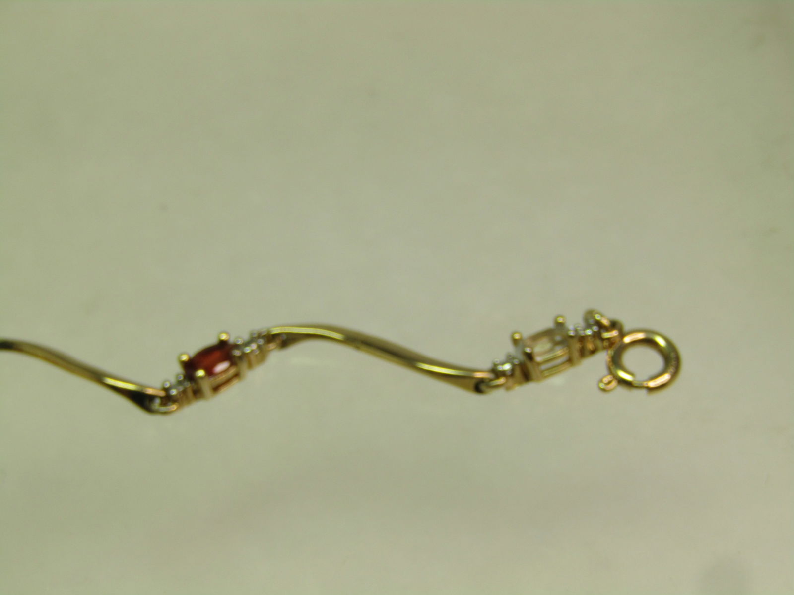 Gold over Sterling Peridot, Mixed Gem Bracelet, 7.25" Signed Marked .925. 1980's-1990's - 5