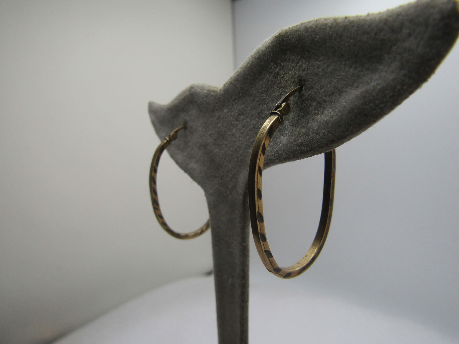 Vintage Sterling Vermeil Hoop Earrings, Pierced, 1970's and After - 3