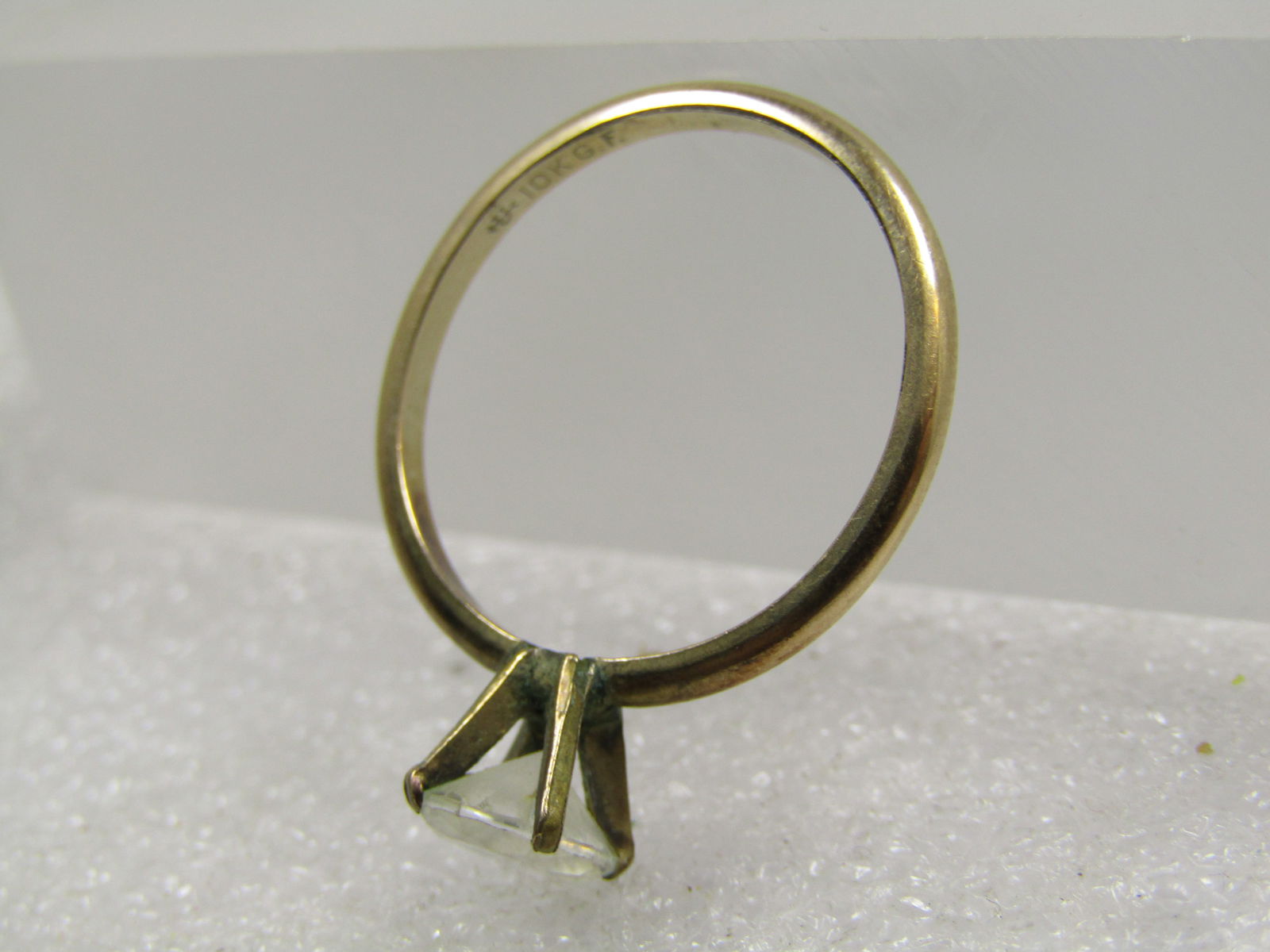 Vintage 10kt G.F. Engagment Ring, Sz. 10.5, Signed Uncas, 1960's-1970's - 5