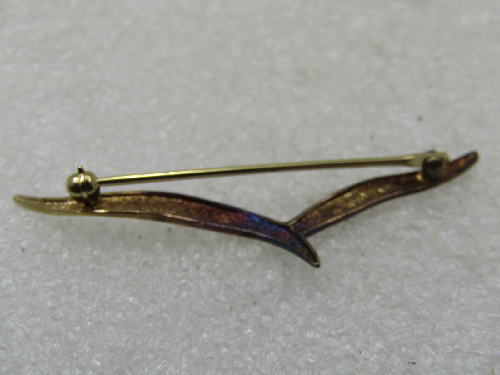 Vintage Sterling Vermeil V Brooch, 1960's-1980's - 4