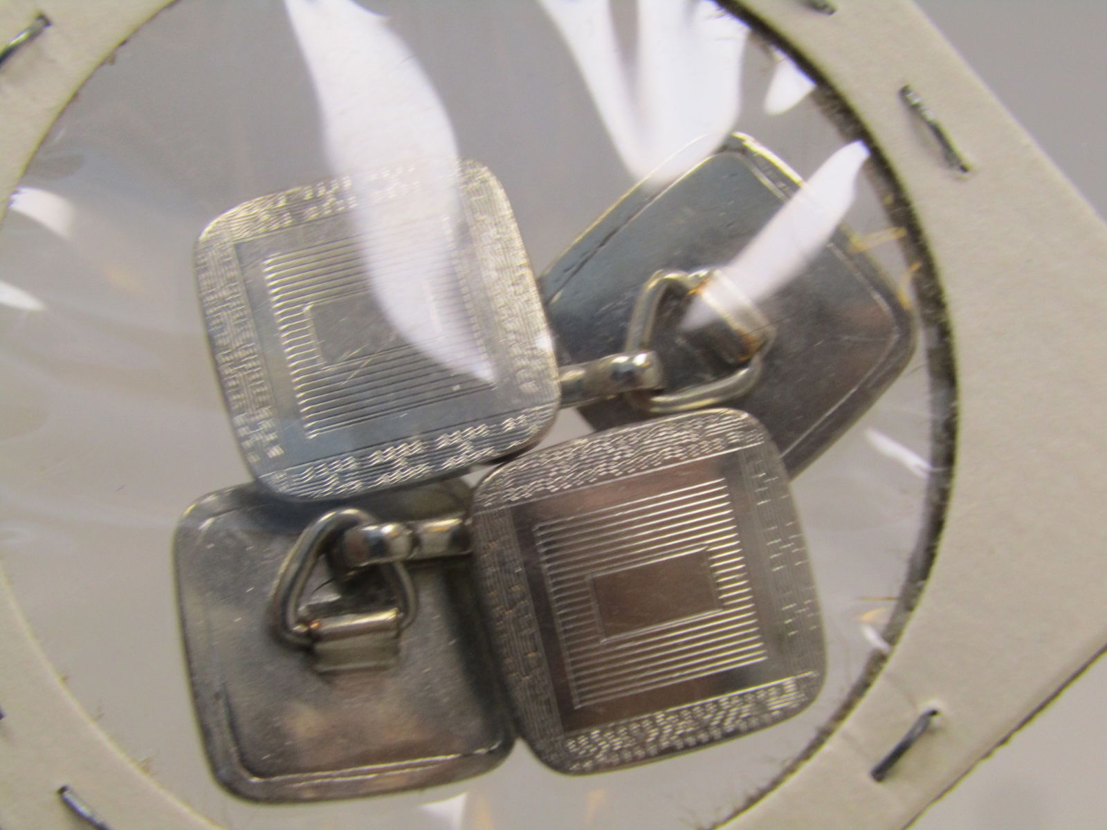 Vintage Art Deco Bar Cufflinks, 1920's-1930's, Marked 585 - 4