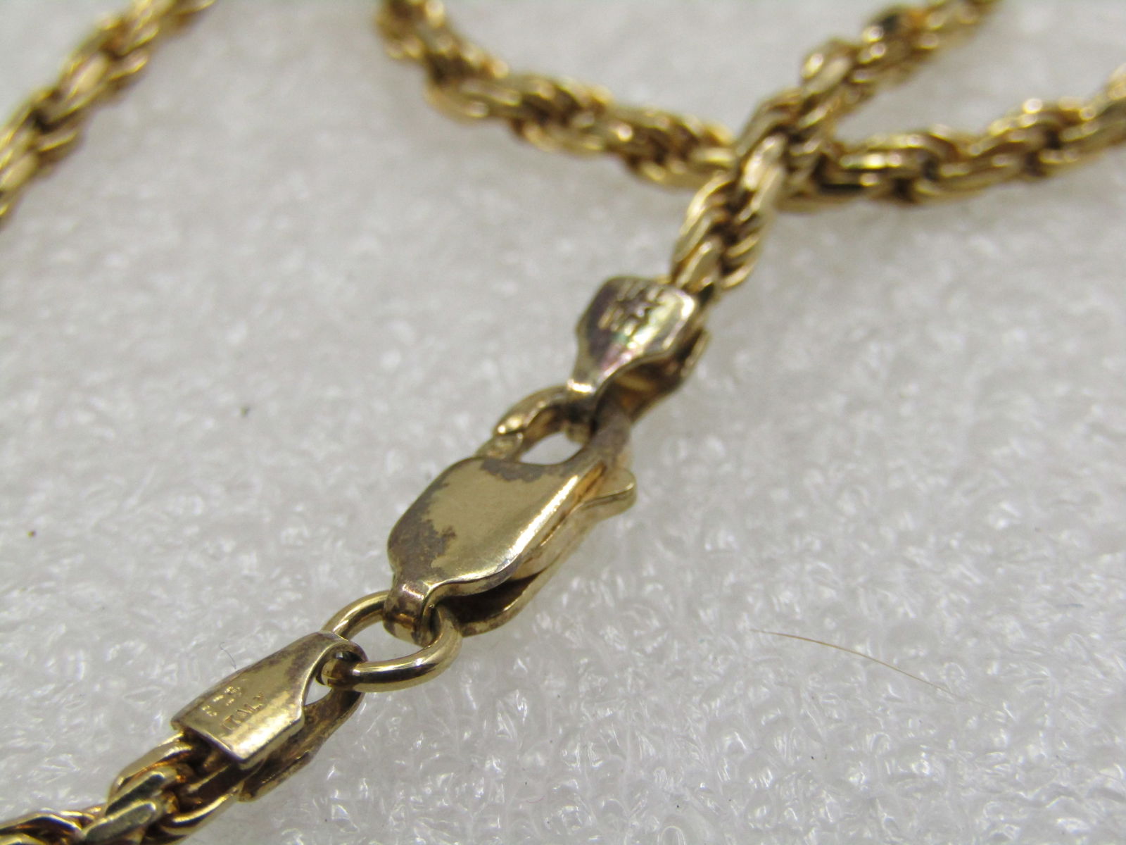 Vintage Sterling Vermeil Blue Enameled CZ Star Round Slide, 24", Signed - 8