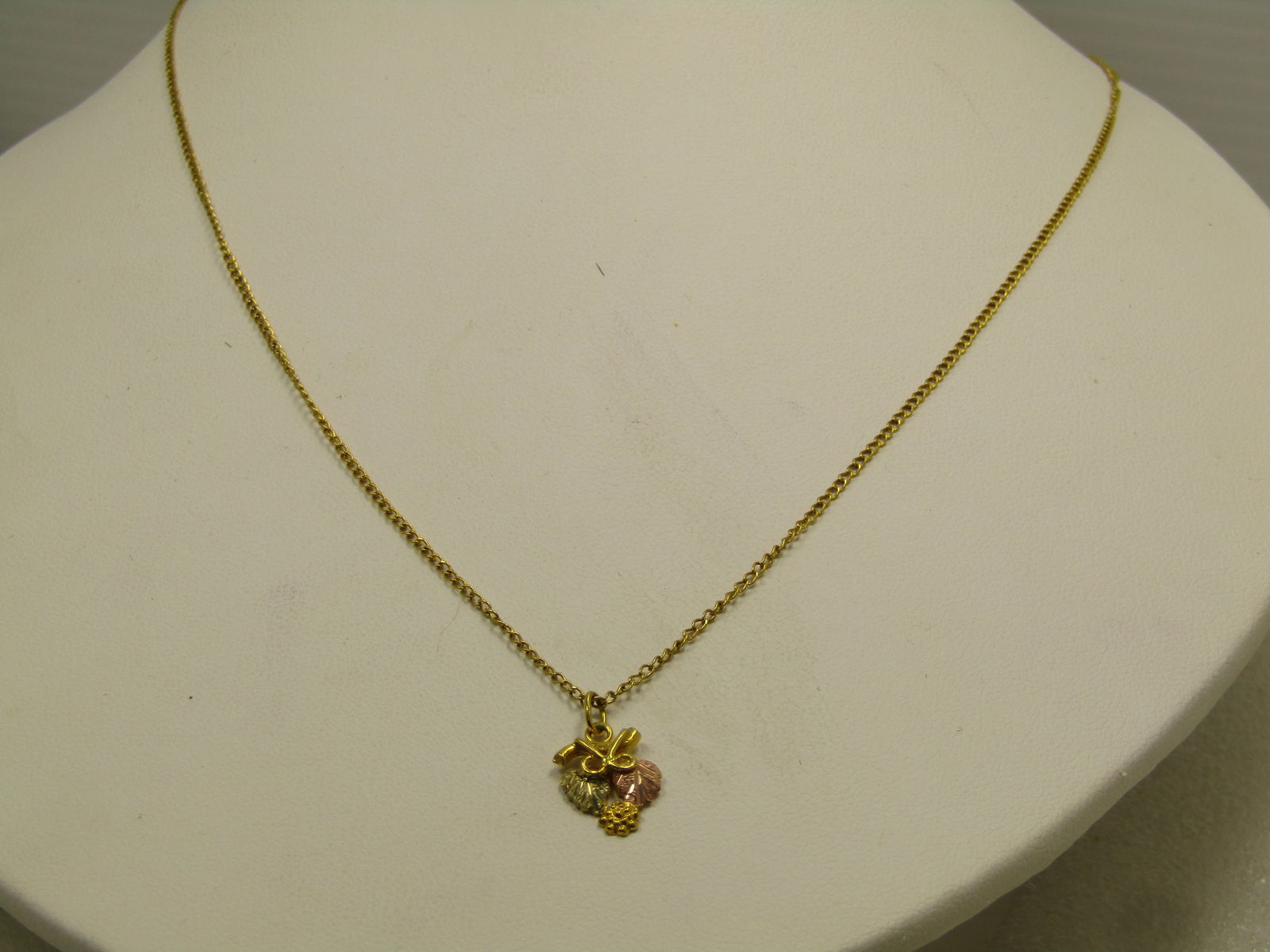 Vintage 10kt & 12kt GF Black Hills Gold Necklace, 18", Landstrom's Original Box, 1980's-1990's - 3