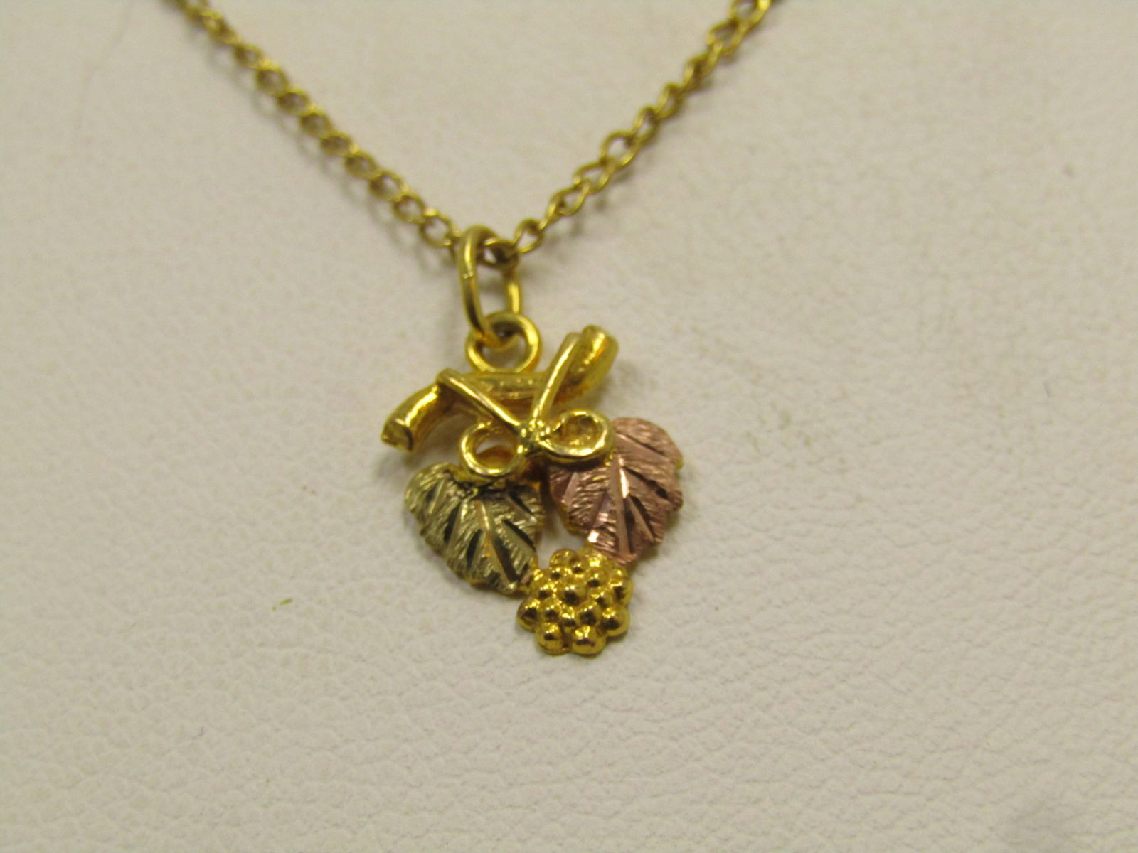 Vintage 10kt & 12kt GF Black Hills Gold Necklace, 18", Landstrom's Original Box, 1980's-1990's - 4