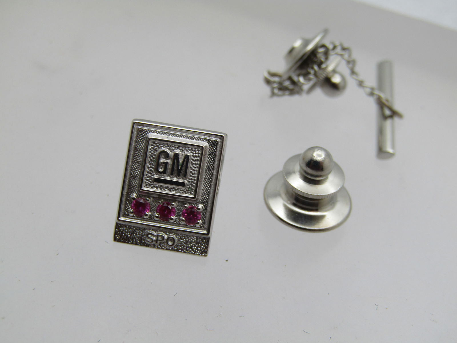 Vintage 10kt G.F. Ruby GM SPO Tack Pin, In Original Box - 4