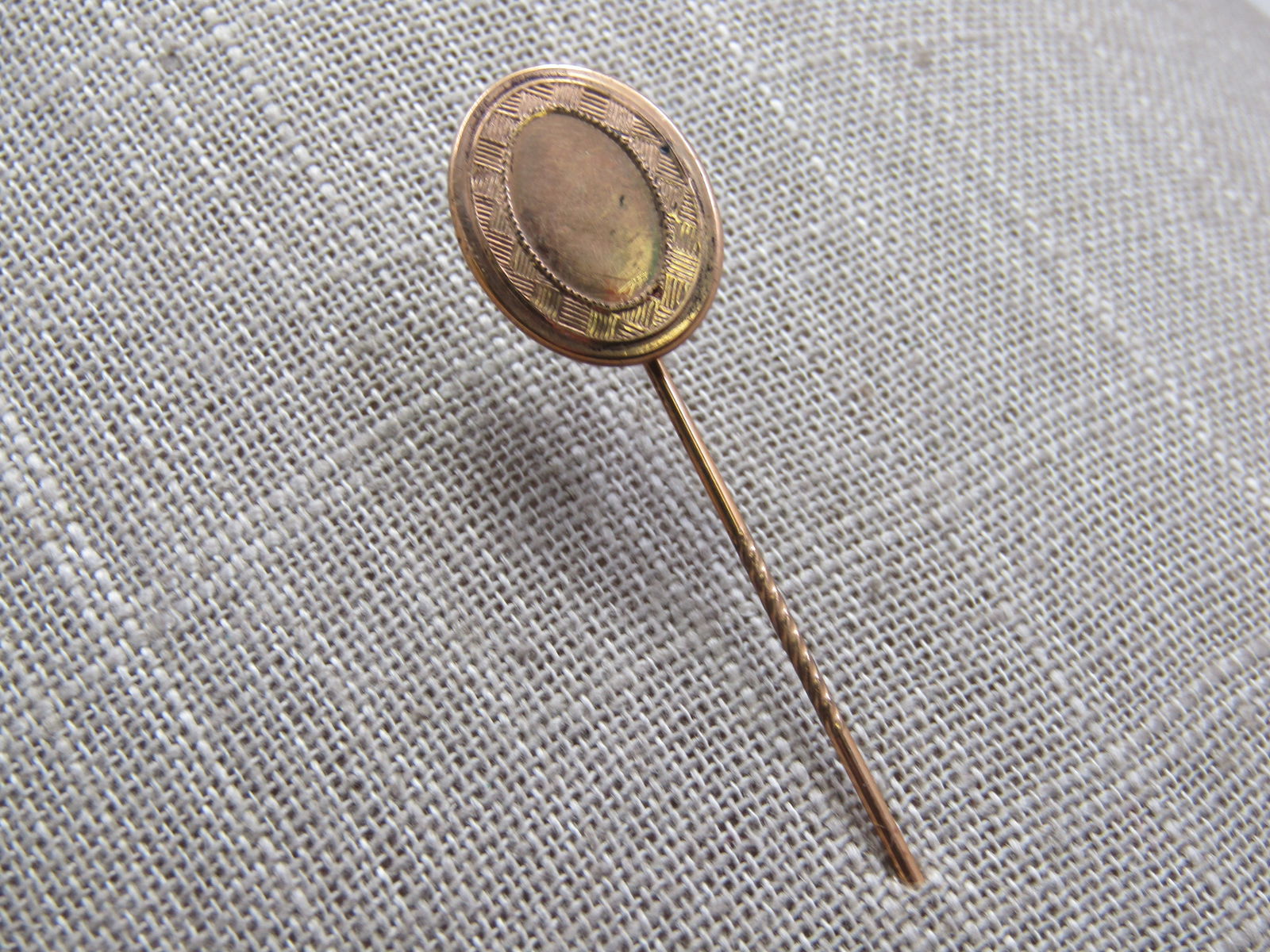 Victorian 10kt G.F. Stick Pin, 2.5", 1800's - 4