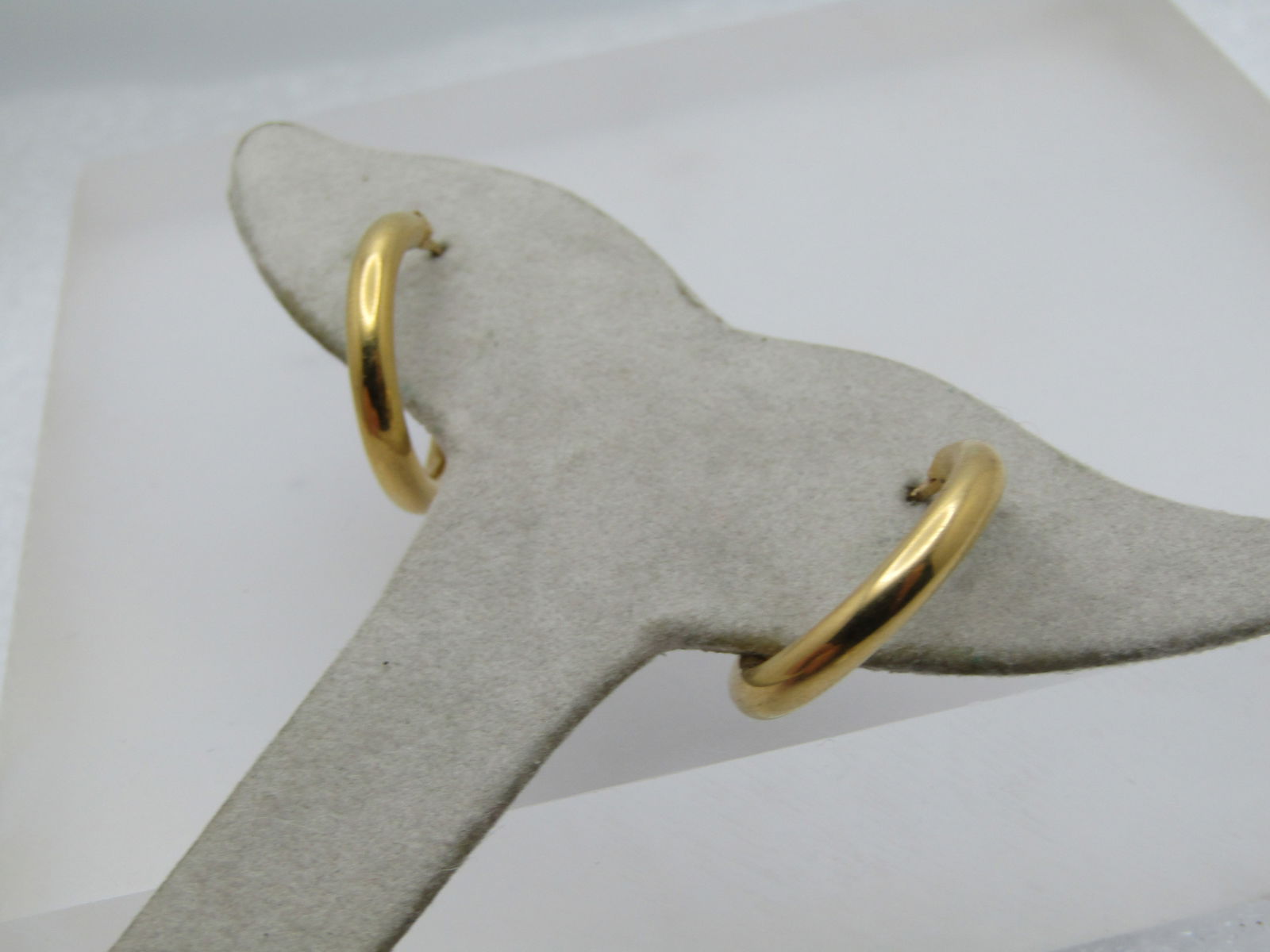 Vintage Sterling Vermeil Hoop Earrings, Pierced, 7/8", 1980's-1990's. Signed TGGC - 4