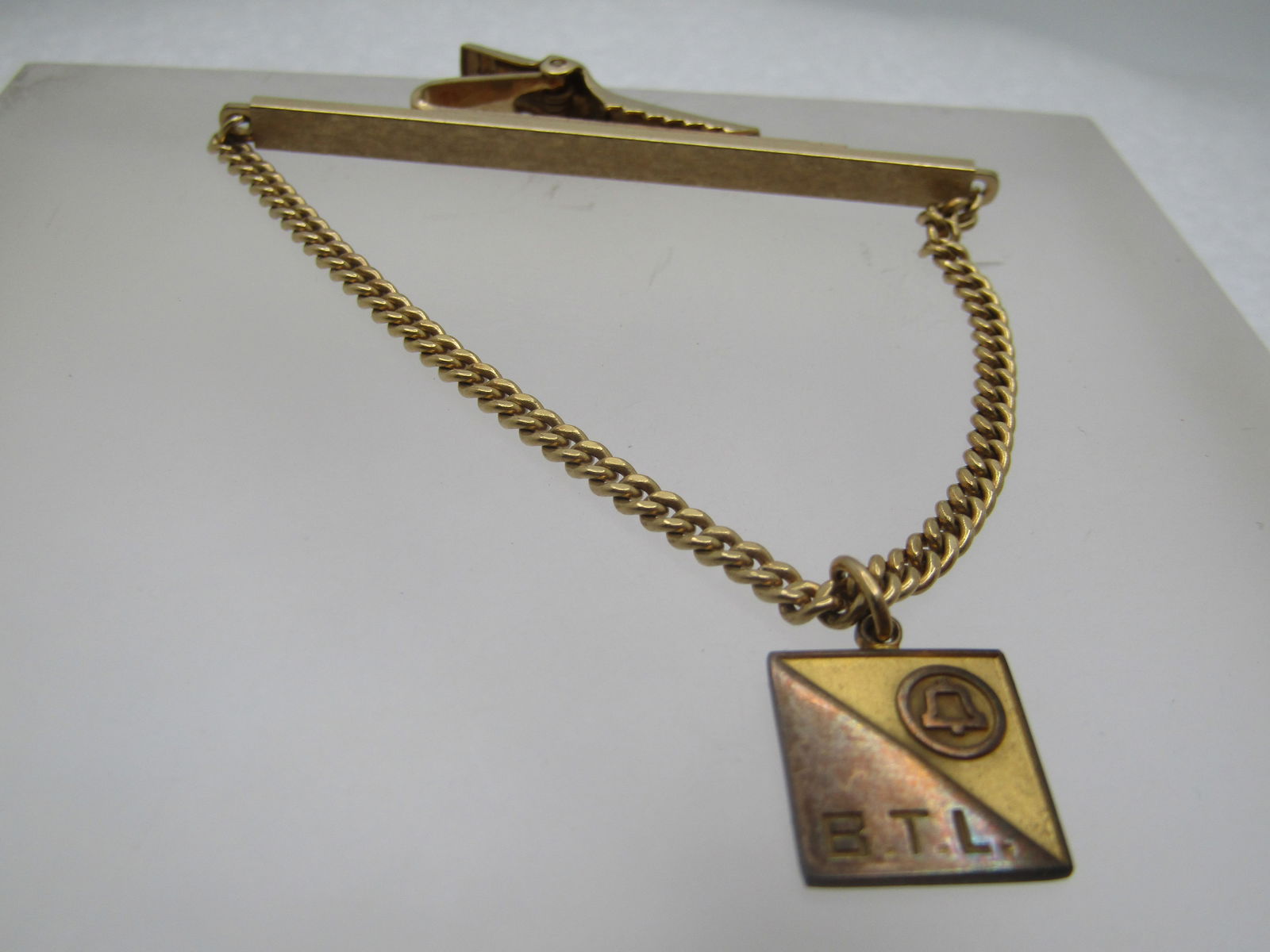 Vintage 12kt G.F. Bell Telephone Tie Clip & 3 Tie Tack Lot, 1940's-1960's - 2