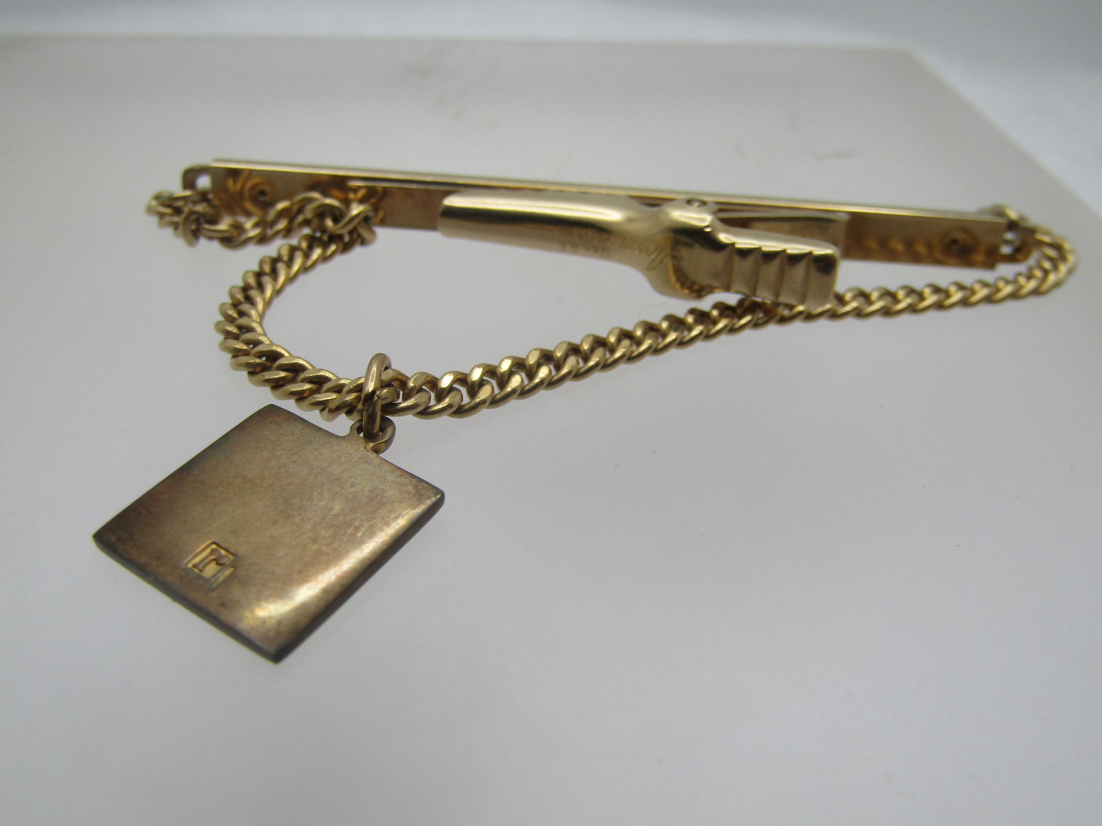 Vintage 12kt G.F. Bell Telephone Tie Clip & 3 Tie Tack Lot, 1940's-1960's - 3