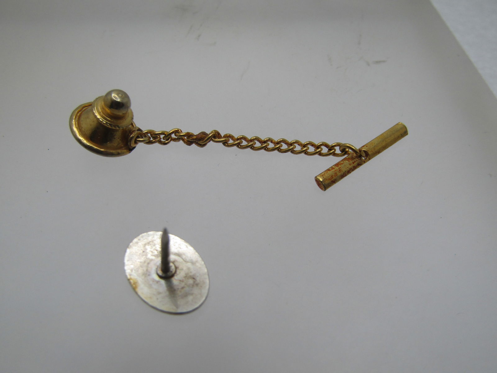 Vintage 12kt G.F. Bell Telephone Tie Clip & 3 Tie Tack Lot, 1940's-1960's - 7