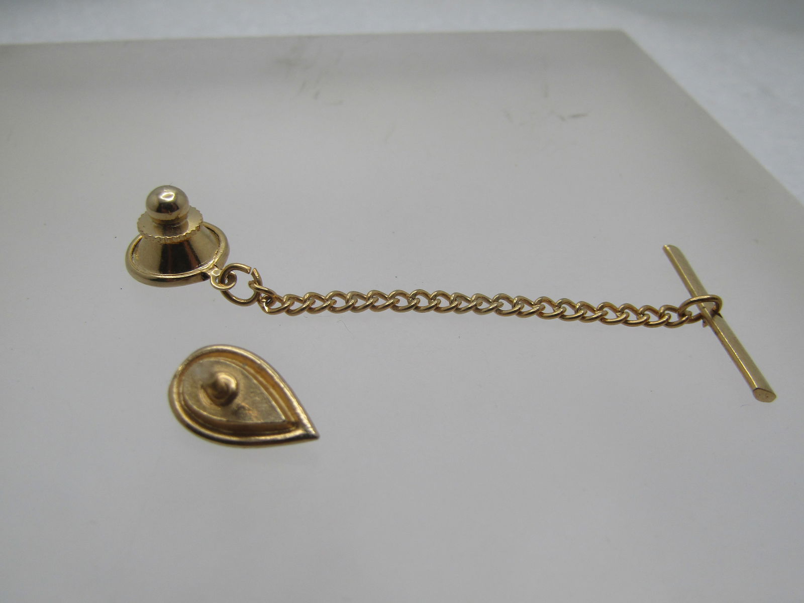 Vintage 12kt G.F. Bell Telephone Tie Clip & 3 Tie Tack Lot, 1940's-1960's - 9